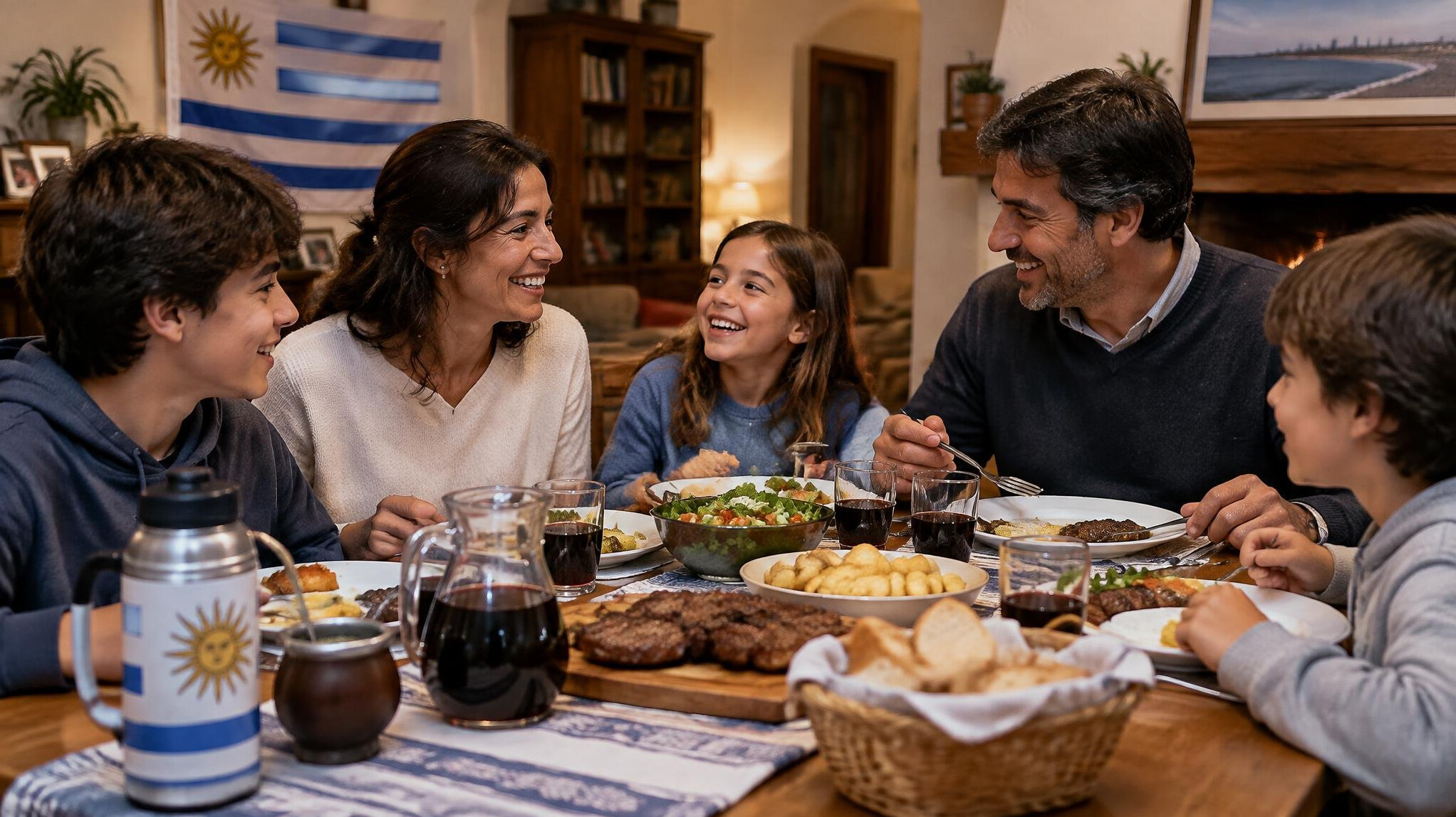 family gathering at home