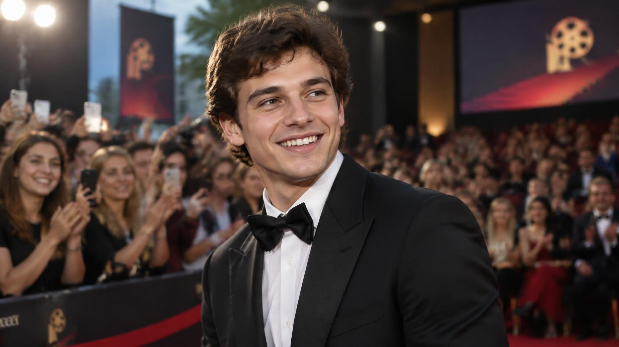 young actor smiling